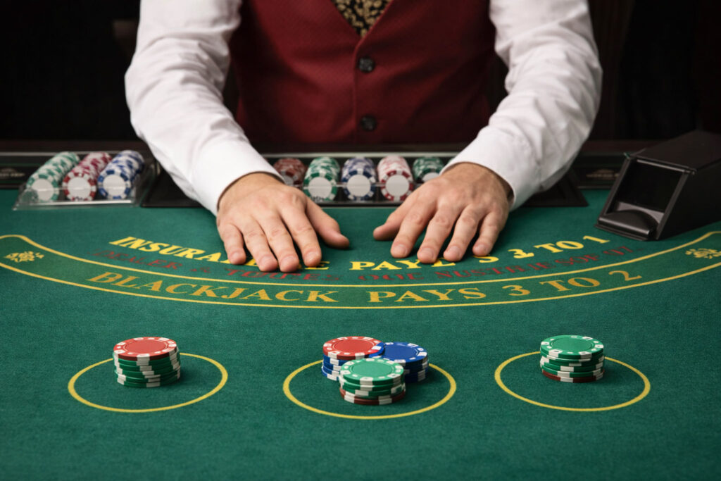 Blackjack table